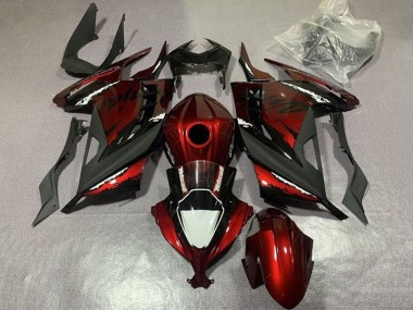 Carenados Moto Kawasaki EX300 2013-2024 - Rojo Negro Blanco