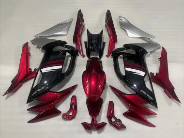 Carenados Moto Kawasaki Ninja 650 EX650 2020-2024 - Rojo Plata Blanco Negro