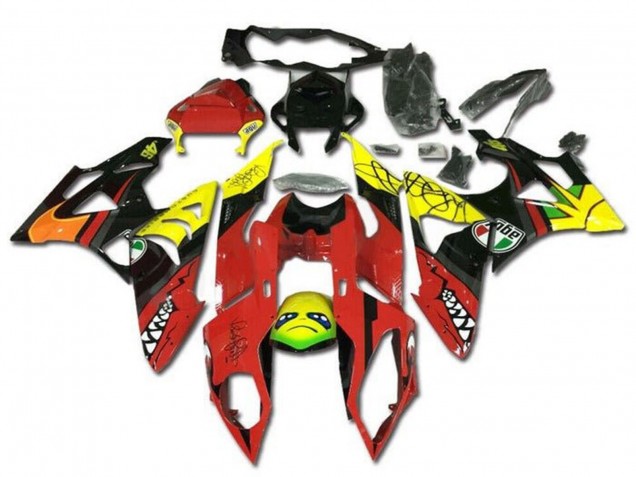 Carenados Moto BMW S1000RR 2009-2014 - Amarillo Rojo Negro Tiburón