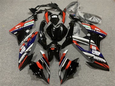Carenados Moto BMW S1000RR 2015-2016 - Blanco Rojo Azul Negro Brillante Raya