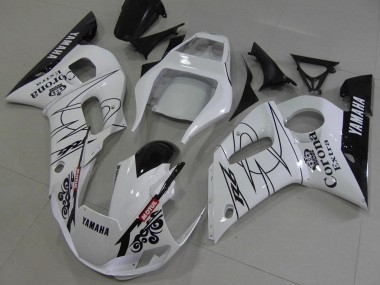 Carenados Moto Yamaha YZF R6 1998-2002 - Blanco Negro Rojo Corona Motul