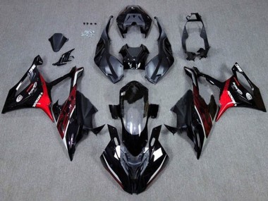 Carenados Moto BMW S1000RR 2019-2022 - Negro Rojo Oscuro
