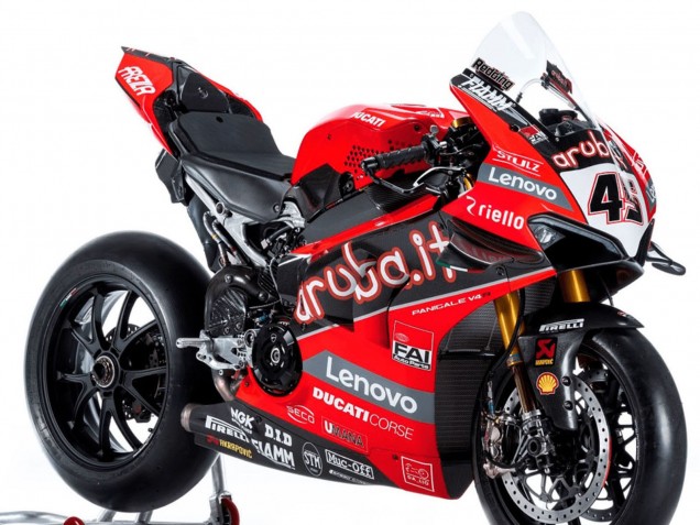 Carenados Moto Ducati Panigale V4 V4S 2018-2019 - Rojo Negro Blanco Aruba