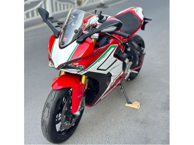 Carenados Moto Ducati Supersport 939/939S 2017-2022 - Rojo Blanco Verde Raya