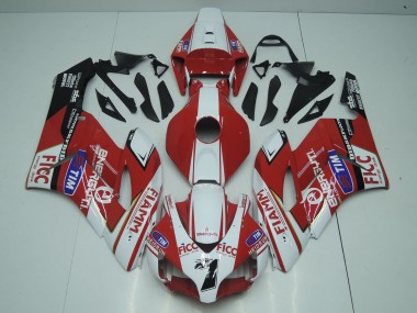 Carenados Moto Honda CBR1000RR 2004-2005 - Blanco Rojo Azul Negro Fiamm Ficc 7