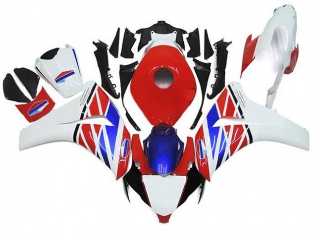 Carenados Moto Honda CBR1000RR 2008-2011 - Blanco Rojo Azul Negro Raya