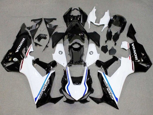 Carenados Moto Honda CBR1000RR 2017-2023 - Blanco Azul Negro Brillante Raya