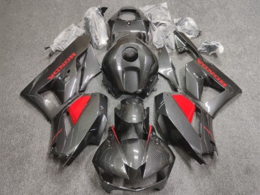 Carenados Moto Honda CBR600RR 2013-2026 - Falso FibraCarbono Rojo