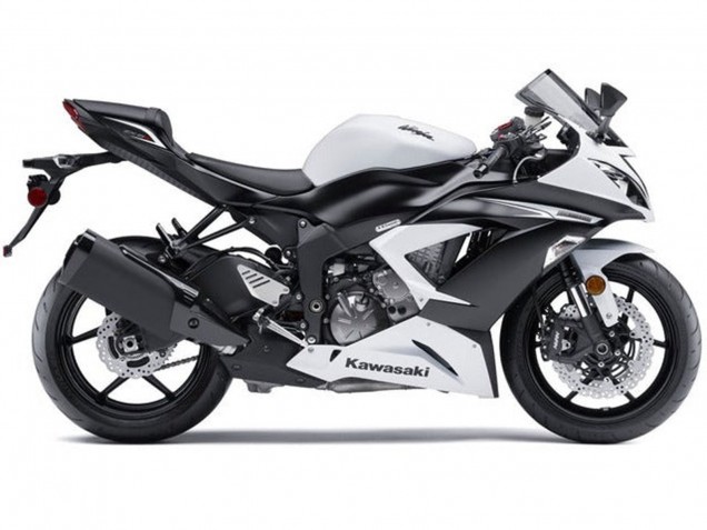 Kit Carenados Moto Kawasaki ZX6R 2013-2018 - Blanco Negro Mate