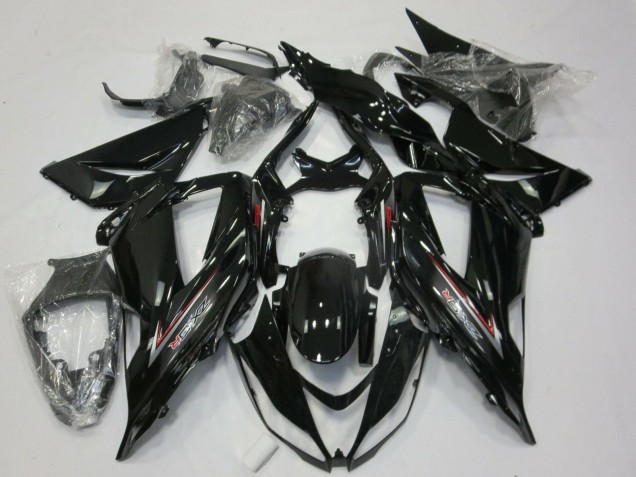 Carenados Moto Kawasaki ZX6R 2013-2018 - Negro Brillante Plata Rojo
