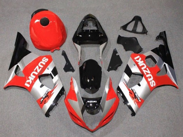 Carenados Moto Suzuki GSXR 1000 2003-2004 - Rojo Plata Negro