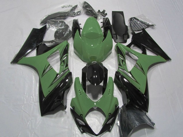 Carenado Moto Suzuki GSXR 1000 2007-2008 - Verde Negro Brillante