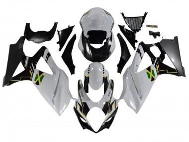 Carenados Moto Suzuki GSXR 1000 2007-2008 - Blanco Negro Jamaica