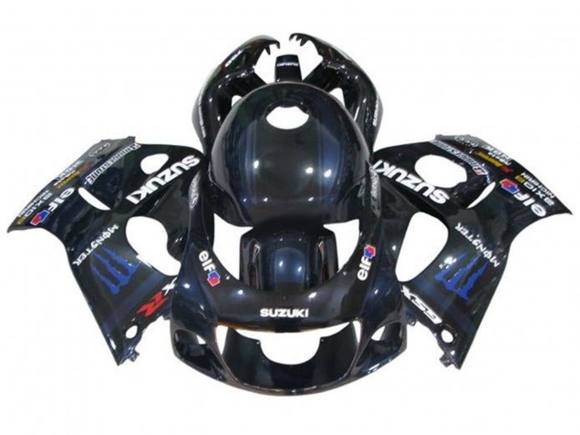 Carenados Moto Suzuki GSXR 600 / GSXR 750 1996-2000 - Negro Azul Oscuro Monstruo