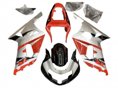 Carenados Moto Suzuki GSXR 600 / GSXR 750 2001-2003 - Plata Rojo Negro Brillante