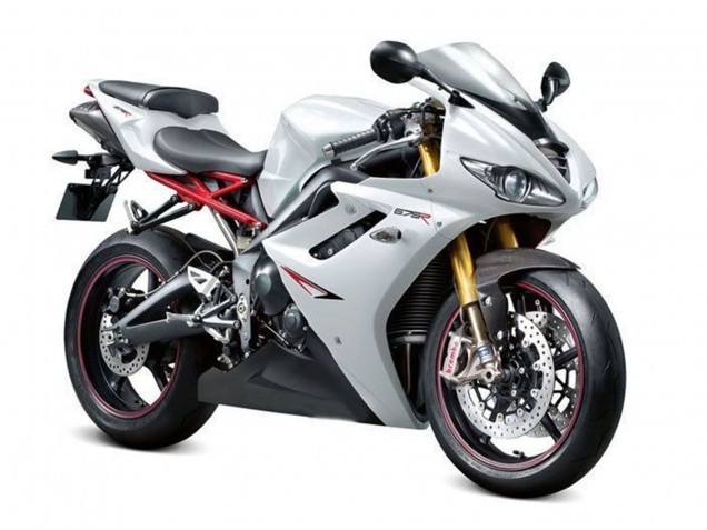Carenados Moto Triumph Daytona 675 Triple 2009-2012 - Blanco Perla Negro