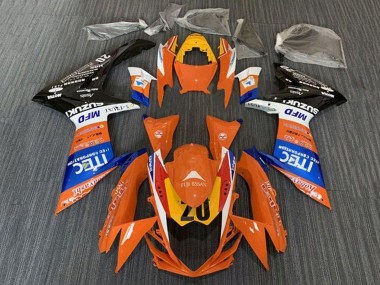Carenados Moto Suzuki GSXR 600 / GSXR 750 2011-2024 - Naranja Azul Blanco Negro Amarillo 20