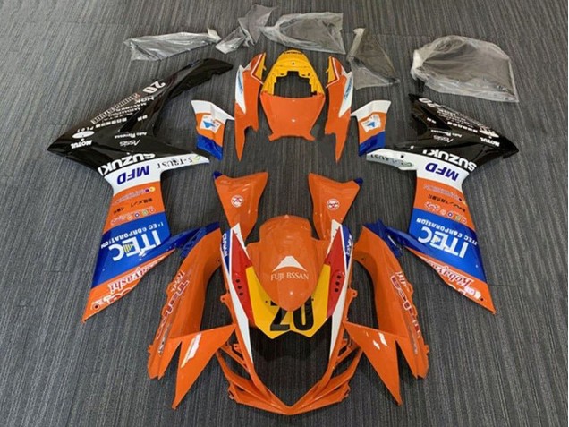 Carenados Moto Suzuki GSXR 600 / GSXR 750 2011-2024 - Naranja Azul Blanco Negro Amarillo 20