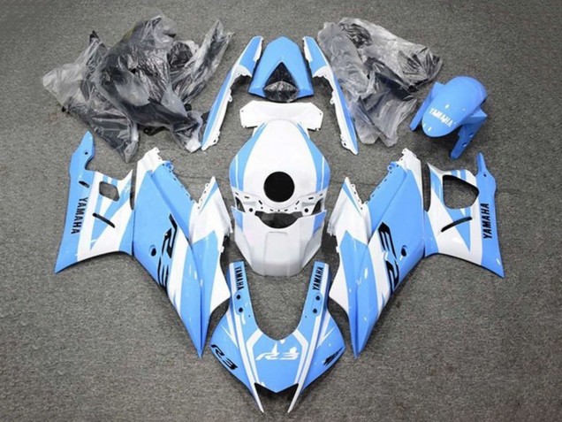 Carenados Moto Yamaha YZF R3/R25 2019-2021 - Blanco Azul Claro
