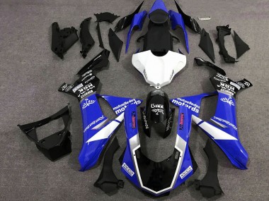 Carenados Moto Yamaha YZF 1000 R1 2015-2019 - Azul Blanco Negro Brillante