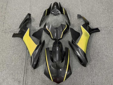 Carenados Moto Yamaha YZF 1000 R1 2020-2025 - Falso FibraCarbono Amarillo