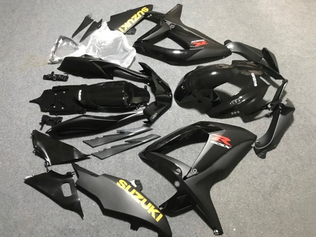 Carenados Moto Suzuki GSXR 600 / GSXR 750 2006-2007 - Negro Mate Negro Brillante Amarillo