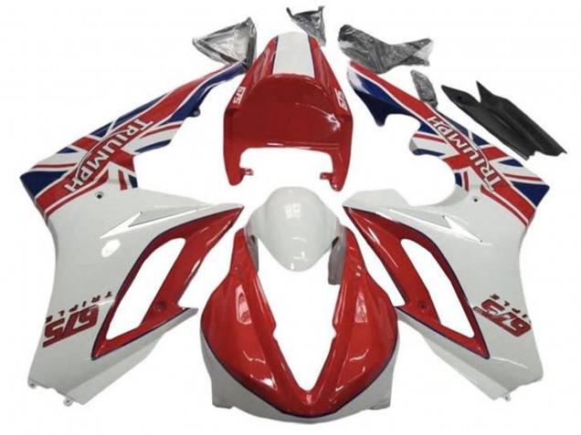 Carenados Moto Triumph Daytona 675 Triple 2009-2012 - Blanco Rojo