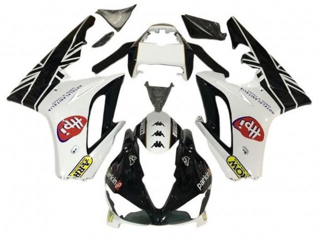 Carenados Moto Triumph Daytona 675 Triple 2009-2012 - Blanco Negro Brillante HPi