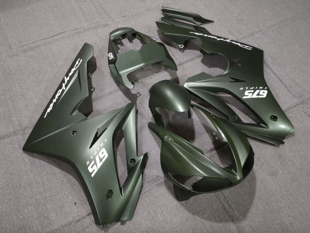 Carenados Moto Triumph Daytona 675 Triple 2009-2012 - Verde Mate Blanco