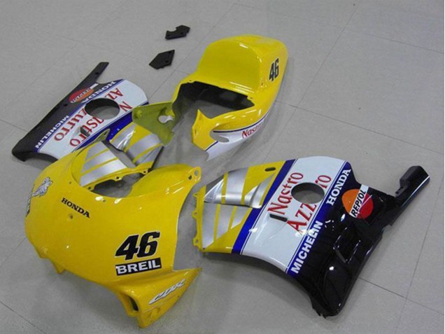 Carenados Moto Honda CBR250RR MC22 1990-1998 - Amarillo Plata Blanco Rojo Nastro Azzurro Breil 46