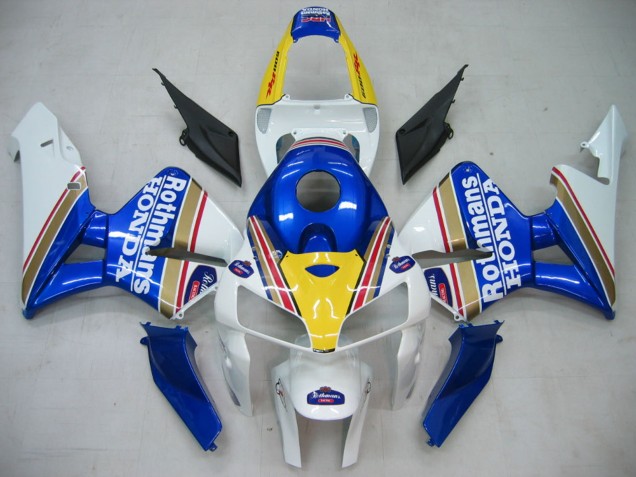 Carenados Moto Honda CBR600RR 2005-2006 - Azul Blanco Amarillo Rothmans