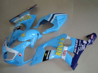 Carenados Moto Suzuki GSXR 1000 2000-2002 - Azul Claro Amarillo Negro Blanco Amarillo Rizla