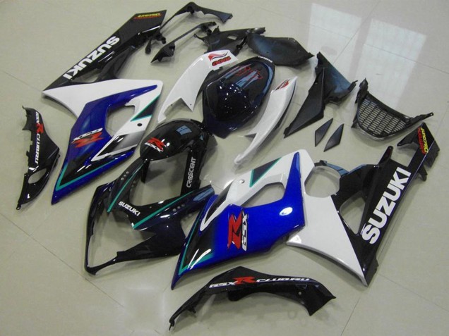 Carenados Moto Suzuki GSXR 1000 2005-2006 - Blanco Azul Negro Brillante