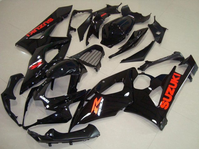 Carenados Moto Suzuki GSXR 1000 2005-2006 - Negro Brillante Rojo Calcomanía