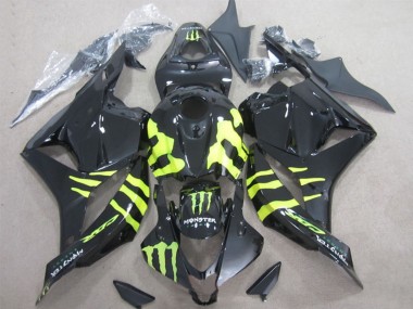 Carenados Moto Honda CBR600RR 2009-2012 - Negro Brillante Amarillo Monstruo