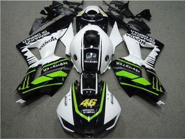 Carenados Moto Honda CBR600RR 2013-2026 - Blanco Verde Negro Brillante Semakin Didepan Monstruo