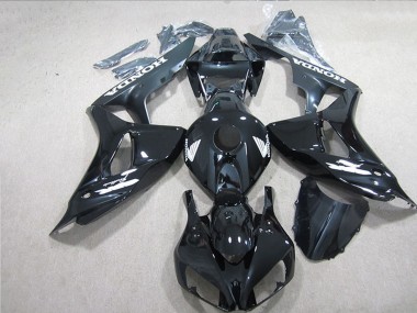 Carenados Moto Honda CBR1000RR 2006-2007 - Negro Brillante Blanco Calcomanías