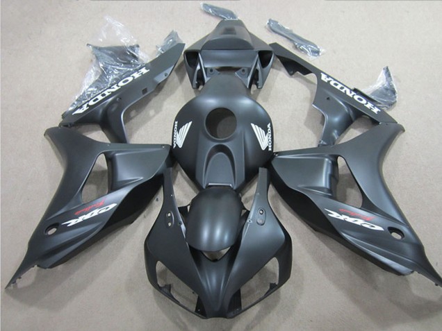 Carenados Moto Honda CBR1000RR 2006-2007 - Negro Mate Blanco Calcomanía