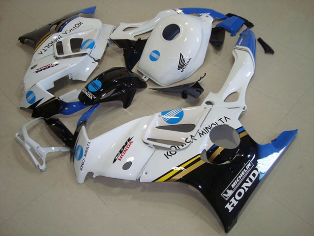 Carenados Moto Honda CBR600 F3 1995-1996 - Blanco Azul Negro Brillante Konica Minolta