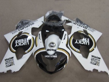 Carenados Moto Suzuki GSXR 600 2004-2005 - Blanco Negro Lucky Strike Motul