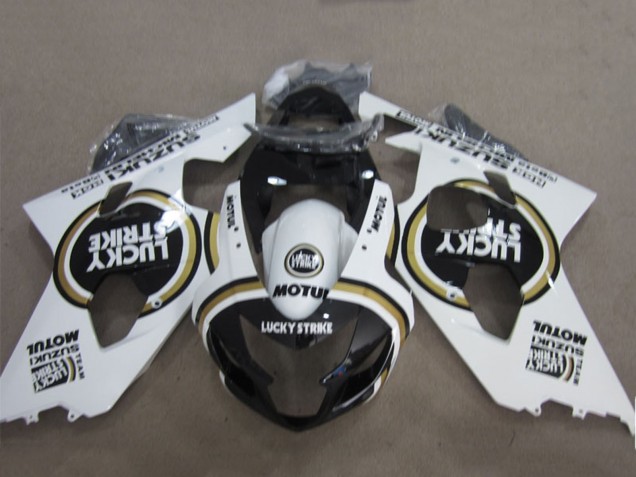 Carenados Moto Suzuki GSXR 600 2004-2005 - Blanco Negro Lucky Strike Motul
