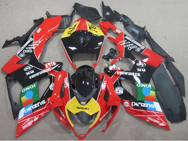 Carenados Moto Suzuki GSXR 600 2006-2007 - Rojo Amarillo Verde Azul Negro JOMO