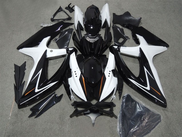 Carenados Moto Suzuki GSXR 600 2008-2010 - Blanco Negro Brillante