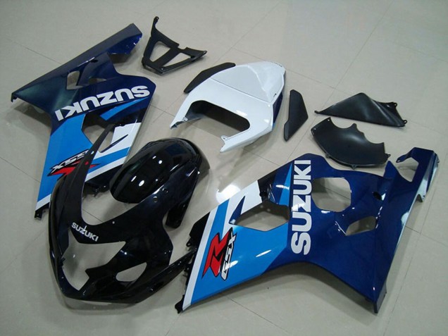 Carenados Moto Suzuki GSXR 750 2004-2005 - Blanco Azul Negro Brillante