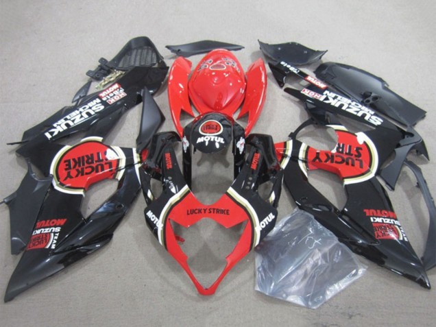 Carenados Moto Suzuki GSXR 1000 2005-2006 - Negro Rojo Lucky Strike Motul