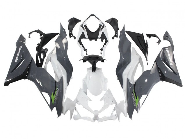 Carenados Moto Kawasaki ZX6R 2019-2022 - Blanco Gris Verde