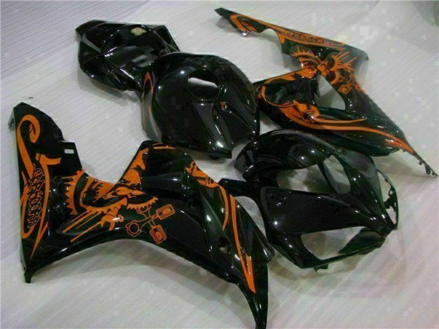 Marrón Negro Carenado Moto Honda CBR 1000 RR 2006-2007 Marrón Negro Carenado Moto Honda CBR 1000 RR 2006-2007