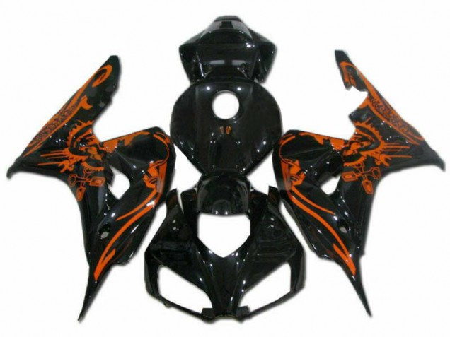 Marrón Negro Carenado Moto Honda CBR 1000 RR 2006-2007 Marrón Negro Carenado Moto Honda CBR 1000 RR 2006-2007