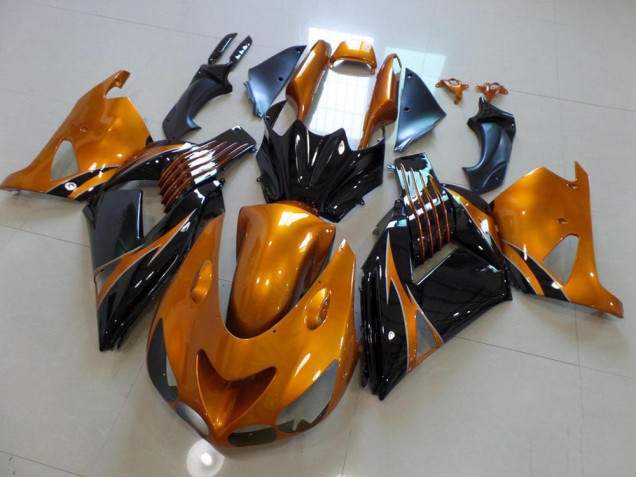 Marrón & Negro No Pegatinas Carenado Moto Kawasaki ZX14R ZZR 1400 2006-2011 Marrón & Negro No Pegatinas Carenado Moto Kawasaki ZX14R ZZR 1400 2006-2011