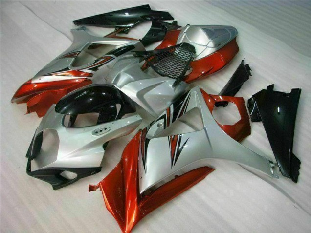 Marrón Plata Carenado Moto Suzuki GSXR 1000 K7 2007-2008